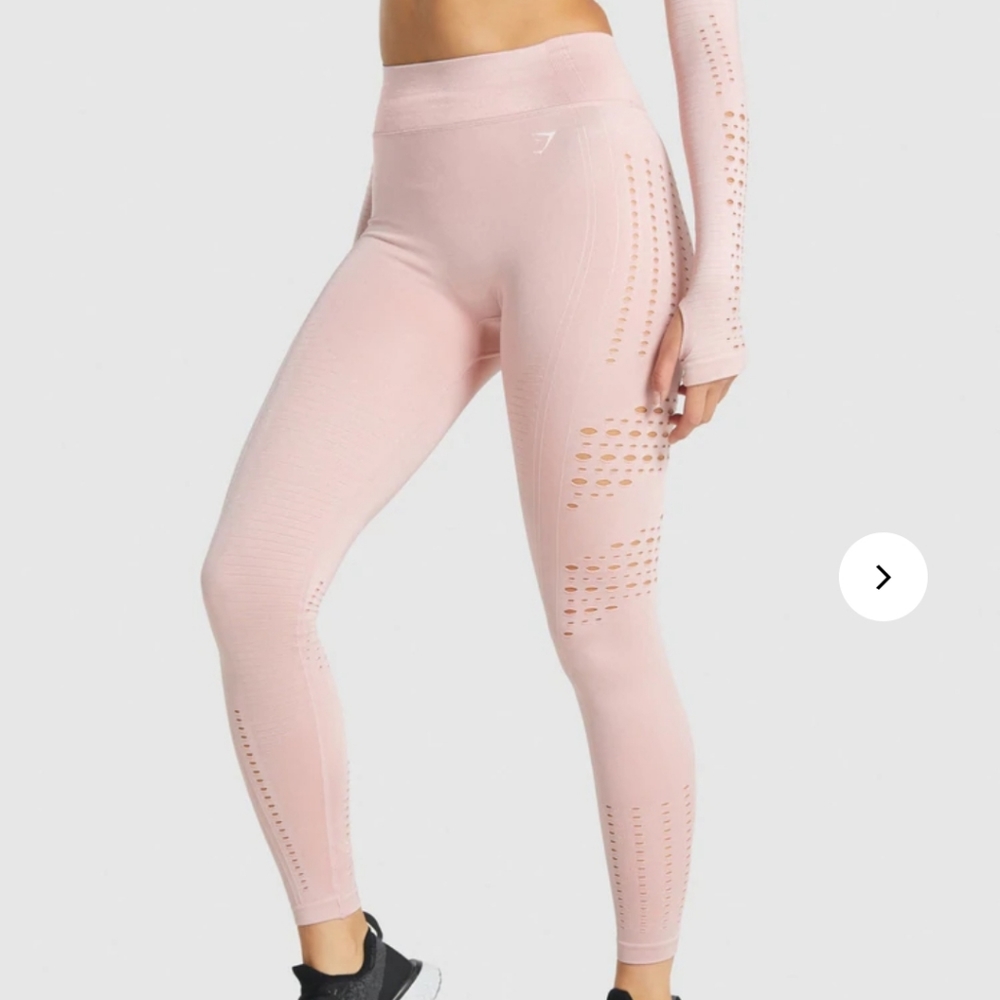NEW GYMSHARK Glow Seamless Tights - Light Pink